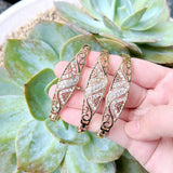 Arabian Women Bracelet Set Crystal Bangle Side Open Dubai Bride Jewelry