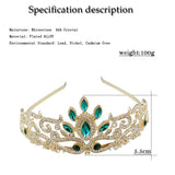 Sunspicems Moroccan Wedding Jewelry Women Tiaras Fire Crystal Crown