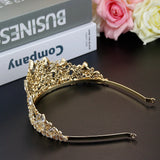 Sunspicems Morocco Crown Women Headpieces Crystal Tiaras Wedding Jewelry