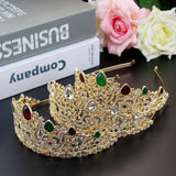 Sunspicems Morocco Crown Women Headpieces Crystal Tiaras Wedding Jewelry