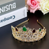 Sunspicems Morocco Crown Women Headpieces Crystal Tiaras Wedding Jewelry