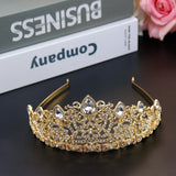 Sunspicems Morocco Crown Women Headpieces Crystal Tiaras Wedding Jewelry