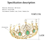 Sunspicems Pearl Hair Crown Arabic Turkey Flower Women Tiaras
