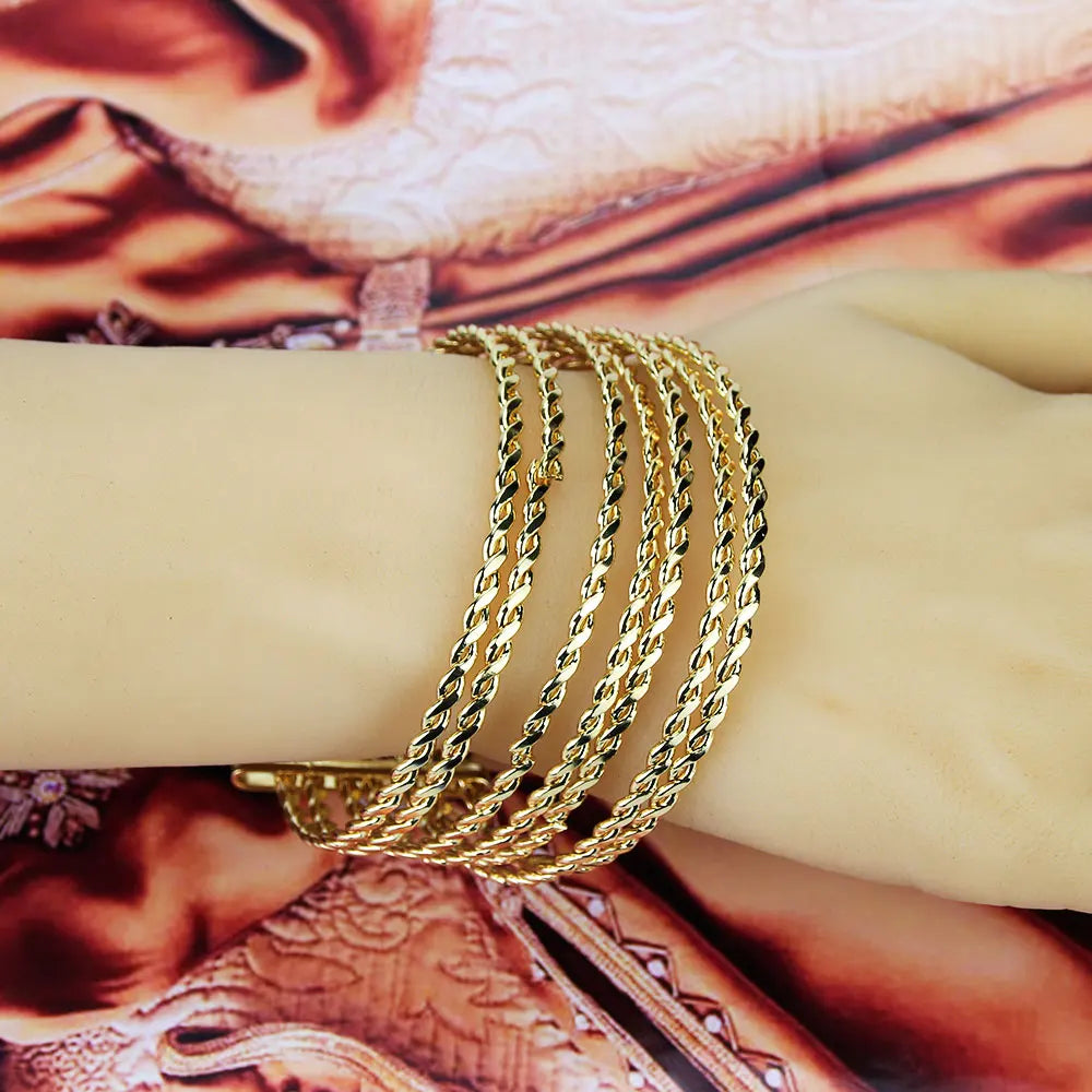 Sunspicems Silver Thin Bracelet Sets for Women