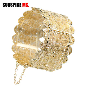 Sunspicems Indian Jewelry Women Bangle Cuff Bracelets Algeria Ethnic