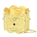 Sunspicems Algerian Bridal Hand Bangles Big Bracelets Wedding Jewelry