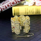 Sunspicems Algerian Bridal Hand Bangles Big Bracelets Wedding Jewelry