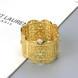 Sunspicems Algerian Bridal Hand Bangles Big Bracelets Wedding Jewelry