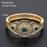 Sunspicems Morocco Women Bracelet Crystal Hollow Bangle