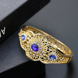 Sunspicems Morocco Women Bracelet Crystal Hollow Bangle