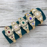 Sunspicems Morocco Women Bracelet Crystal Hollow Bangle