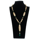 Morocco Bead Long Necklace For Women Bride Wedding Jewelry
