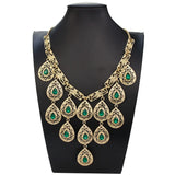 Sunspicems Morocco Bride Necklace Women Hanging Pendant Tassel Necklace