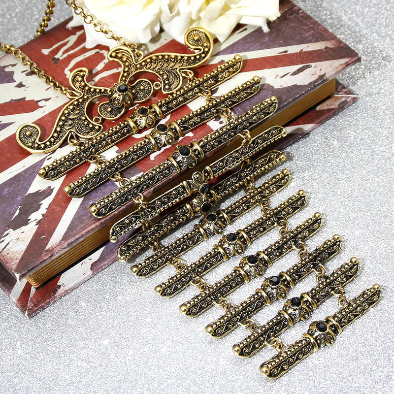 Sunspicems Traditional Caucasus Breastplate Necklace