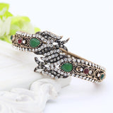 Sunspicems Crystal Bangle Cuff Bracelet Wedding Jewelry