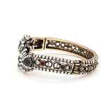 Sunspicems Crystal Bangle Cuff Bracelet Wedding Jewelry