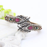 Sunspicems Crystal Bangle Cuff Bracelet Wedding Jewelry
