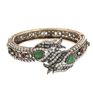 Sunspicems Crystal Bangle Cuff Bracelet Wedding Jewelry