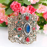 Vintage Resin Cuff Bracelet Indian Women Retro Jewelry Bridal Gift