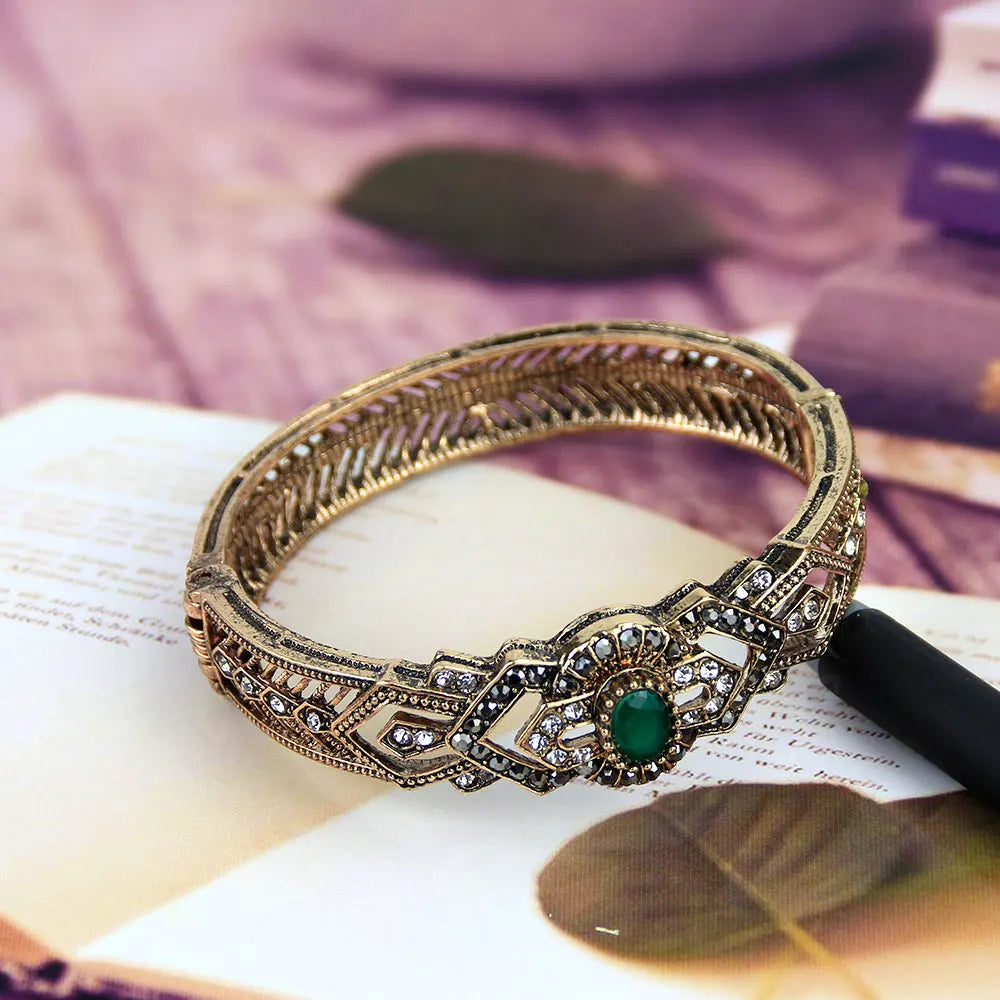 Vintage Bohemia Bangle for Women Ethnic Wedding Jewelry