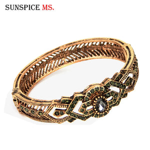 Vintage Bohemia Bangle for Women Ethnic Wedding Jewelry