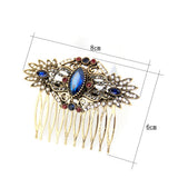 Vintage Boho Resin Hair Comb Flower Headdress Antique Bride Jewelry Gift