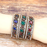 Sunspicems Vintage Indian Bangles Round Resin Bracelets for Women