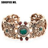 Vintage Women Bangle Cuff Bracelet Morocco Ethnic Wedding Jewelry