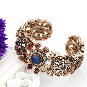 Vintage Women Bangle Cuff Bracelet Morocco Ethnic Wedding Jewelry
