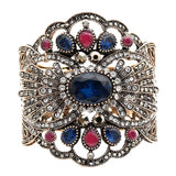 Vintage Women Bracelet Big Bangle Antique Resin Cuff Bracelet