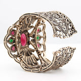 Vintage Women Bracelet Big Bangle Antique Resin Cuff Bracelet