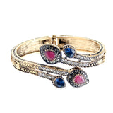 Vintage Heart Cuff Bangle Arabic Bride Wedding Jewelry Pulseiras Feminino