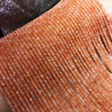 Sunstone Faceted Roundel Gemstone Beads 15inch