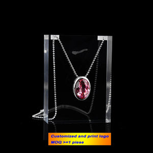 Acrylic Clear Necklace Display Stand 1.5cm Thickness