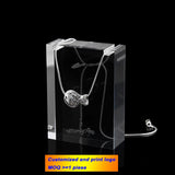 Acrylic Clear Necklace Display Stand 1.5cm Thickness