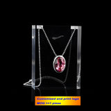 Acrylic Clear Necklace Display Stand 1.5cm Thickness