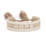 Beige Woven Bracelets Stackable Adjustable Length