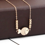 Zircon Eyes Fish Anklet Titanium Steel Rose Colors Woman Kids Gift