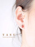 925 Silver Strawberry Stud Earrings Women Student Party Jewelry