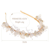 Fairy Bride Hair Accessories Flower Pearls Headbands for Women Girls