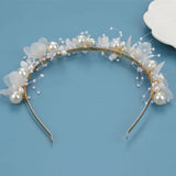 Fairy Bride Hair Accessories Flower Pearls Headbands for Women Girls