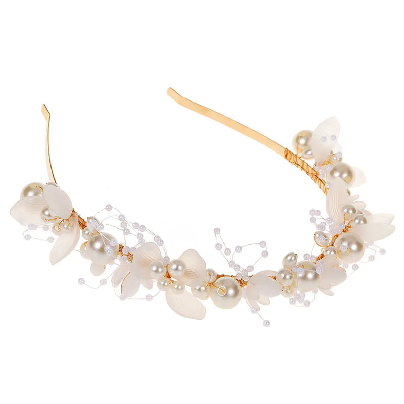 Fairy Bride Hair Accessories Flower Pearls Headbands for Women Girls
