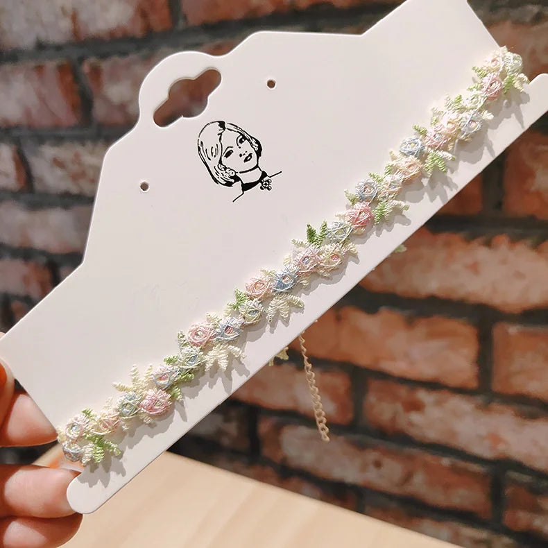 Fairy Lace Flower Choker Necklace for Women