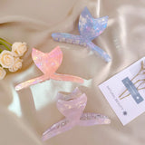 Colorful Marbling Hair Clip Claw Acetate Shark Clip