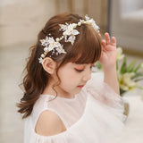 Fairy Headbands Pearls Flower Hairbands Rhinestone Leaf Headdress