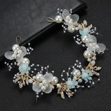Fairy Headbands Pearls Flower Hairbands Rhinestone Leaf Headdress