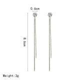 Fairy Lady Long Tassel Zircon Earrings