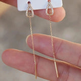 Fairy Lady Long Tassel Zircon Earrings