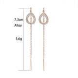 Fairy Lady Long Tassel Zircon Earrings