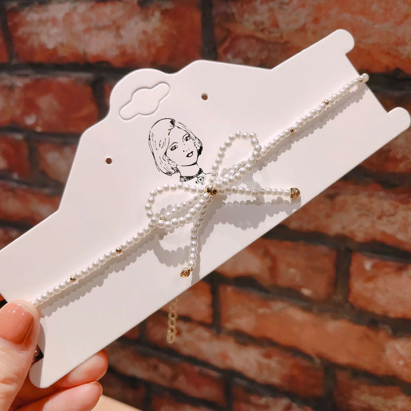 Fairy Pearl Choker Playful Girl Clavicle Chain Wedding Necklace